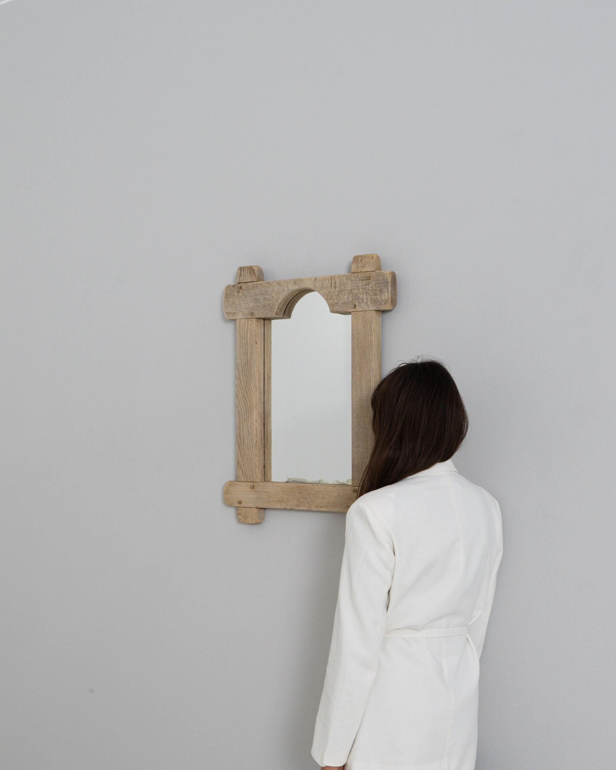 XX secolo Specchio in Oak francese del 1970 in vendita