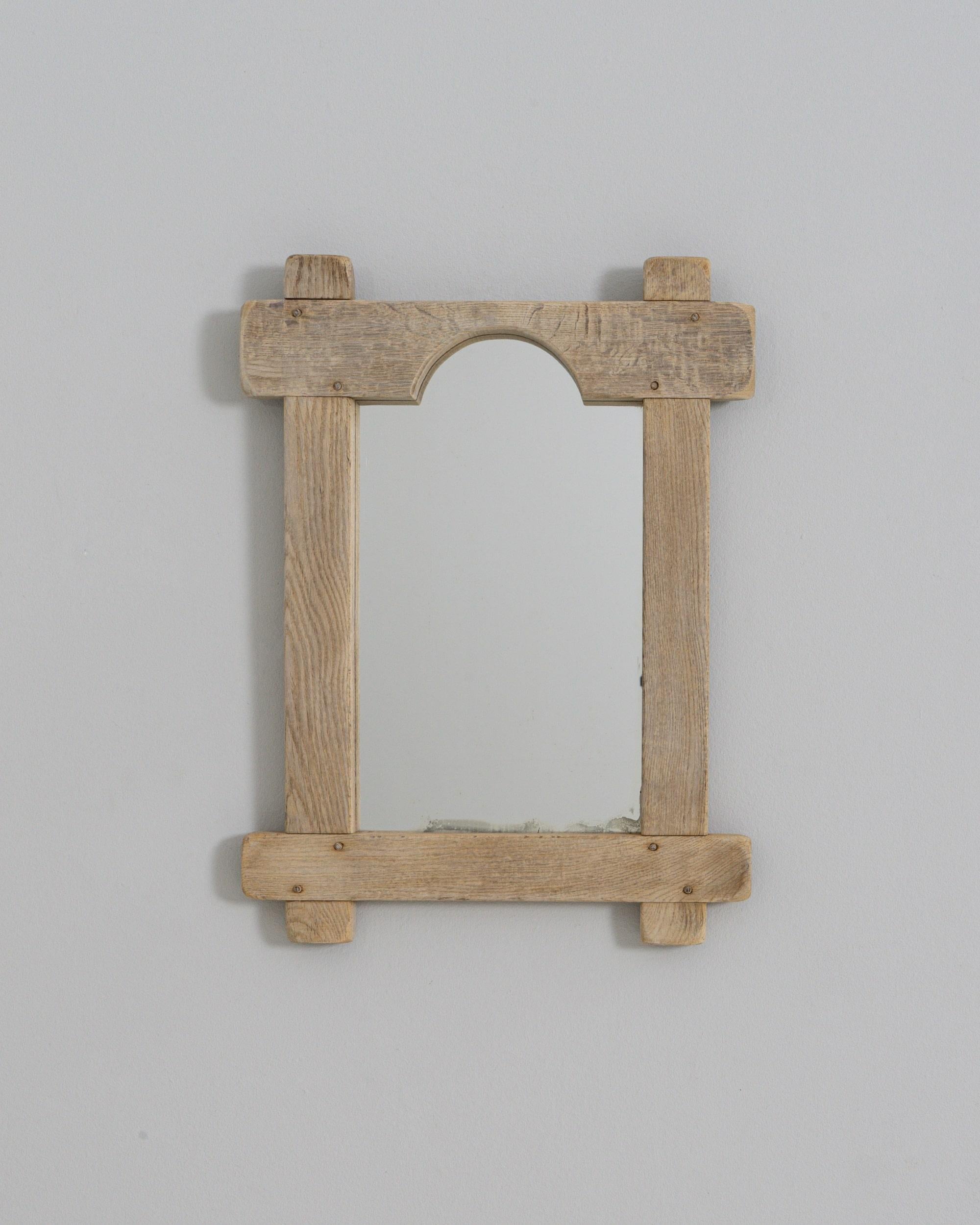 Specchio in Oak francese del 1970 in vendita 1