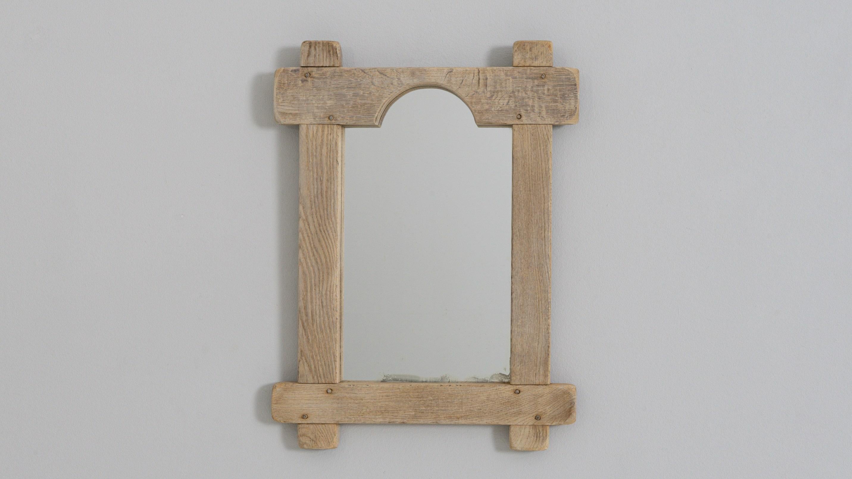 Specchio in Oak francese del 1970 in vendita 2