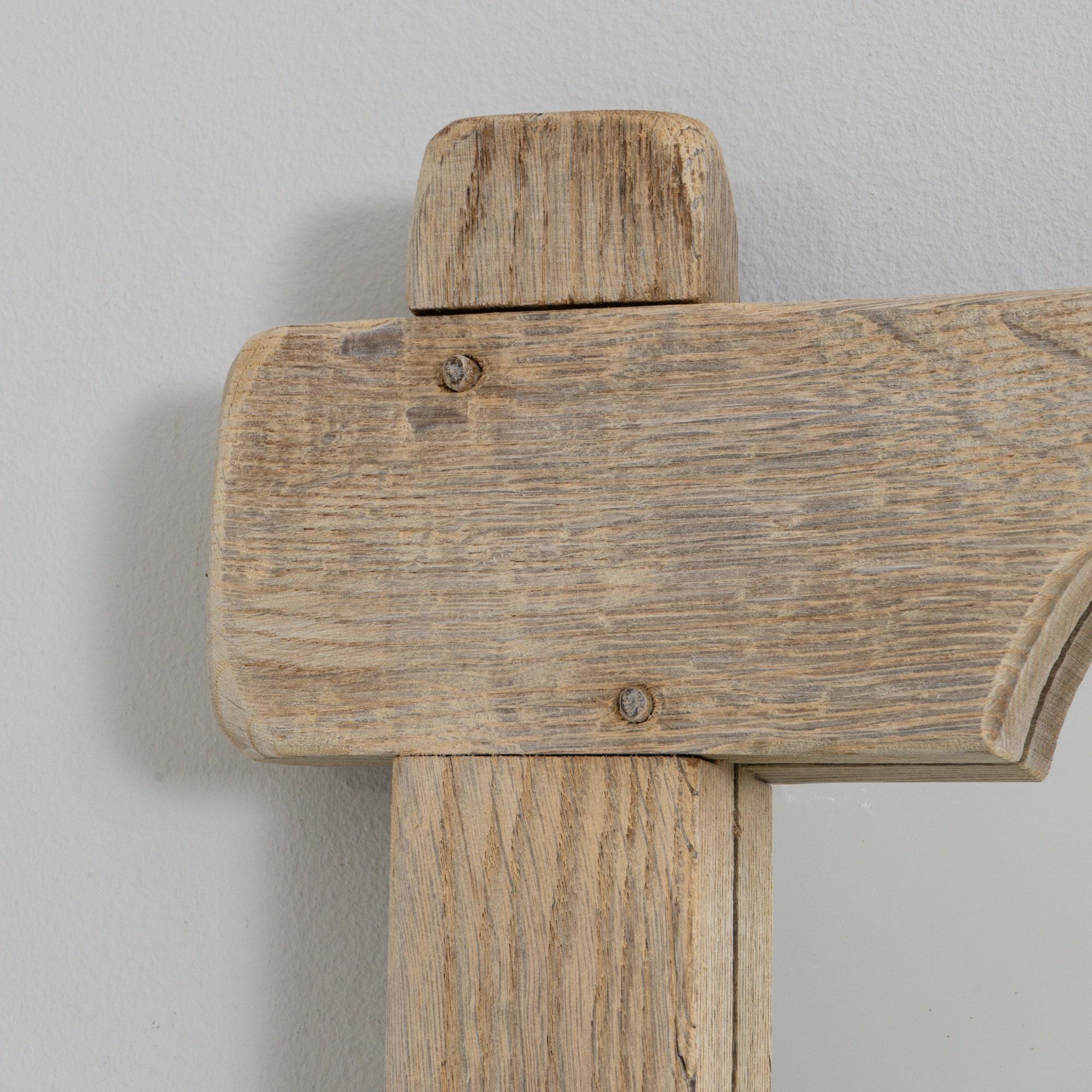 Specchio in Oak francese del 1970 in vendita 3