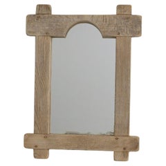 Vintage 1970s French Oak Mirror