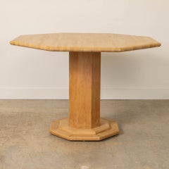 1970s French Oak Octagon Dining Table