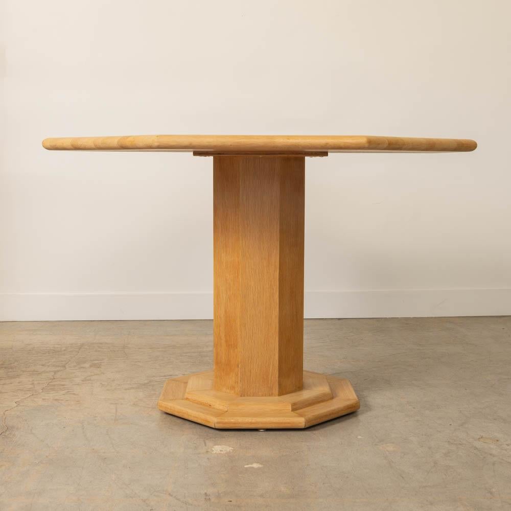 1970s French Oak Octagon Dining Table For Sale 3