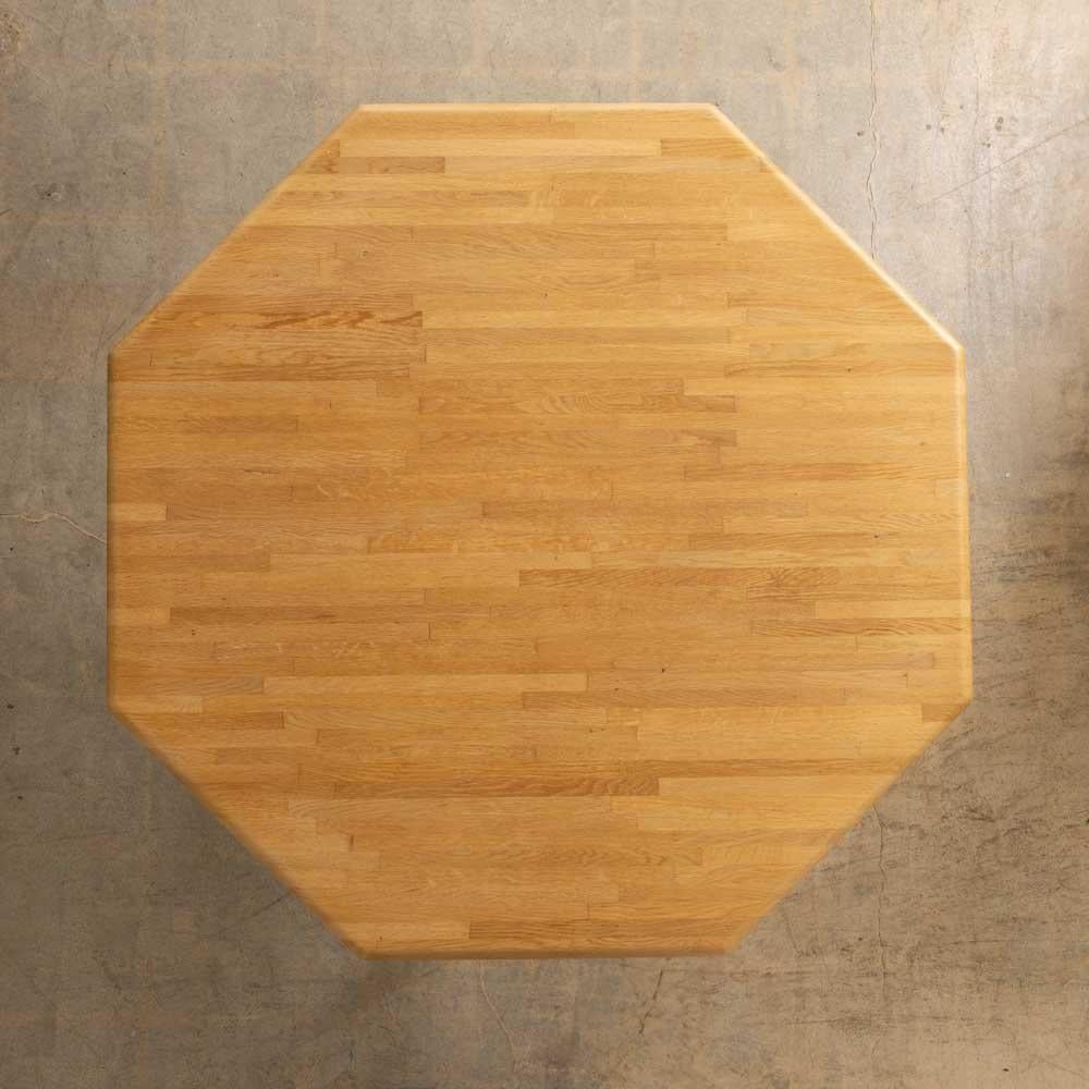1970s French Oak Octagon Dining Table For Sale 4