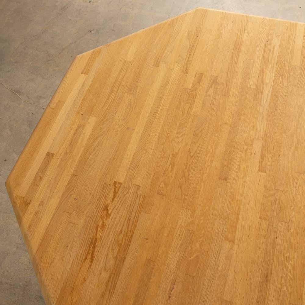 1970s French Oak Octagon Dining Table For Sale 5