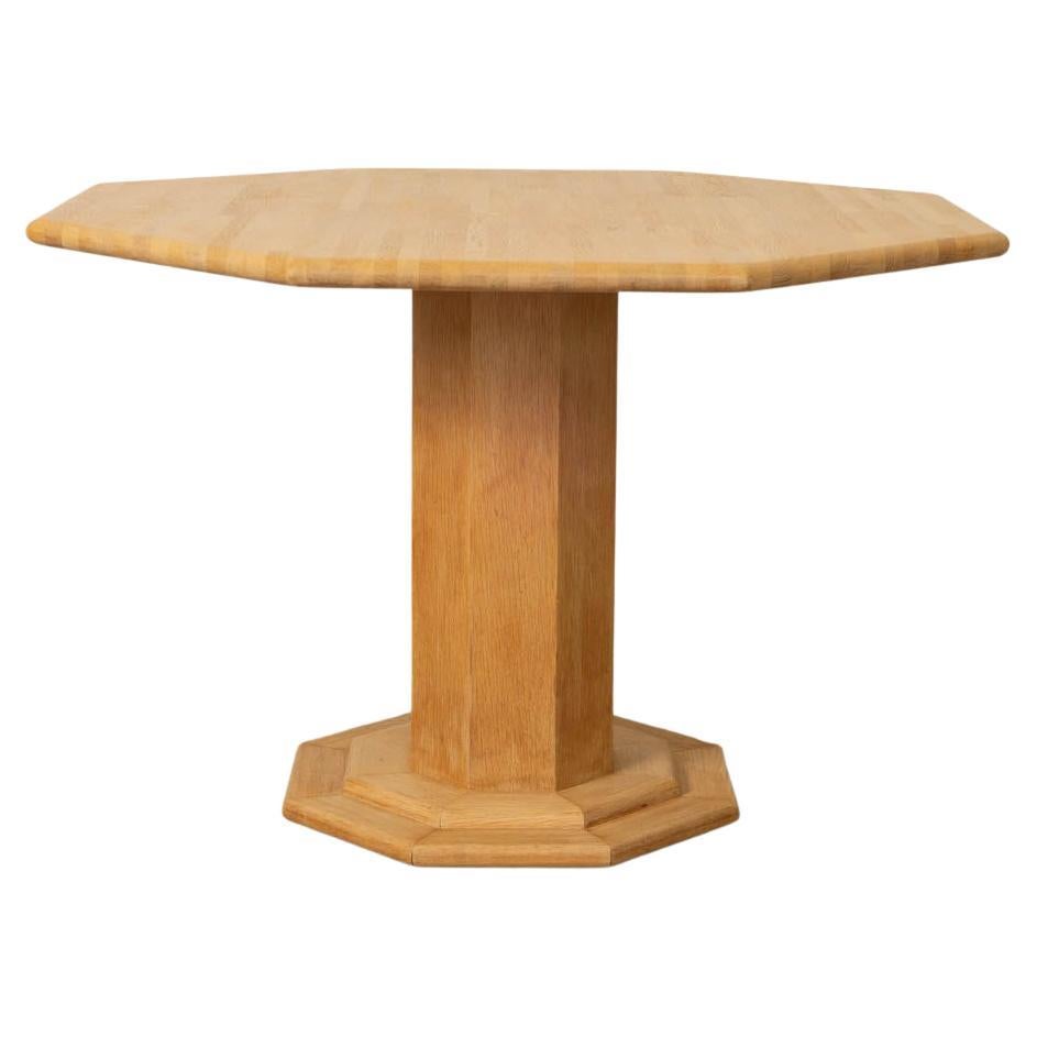 1970s French Oak Octagon Dining Table