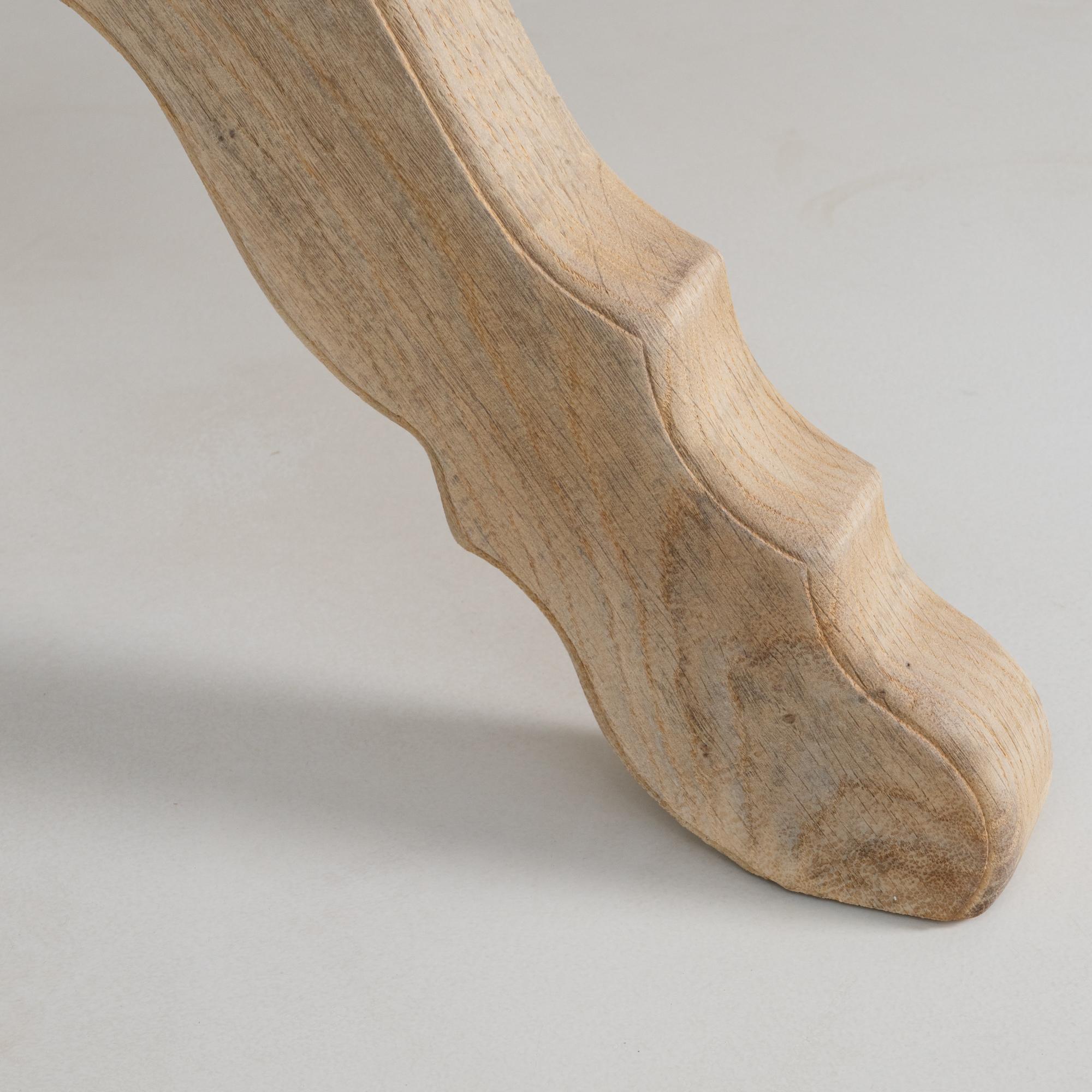 1970s French Oak Trestle Dining Table For Sale 6