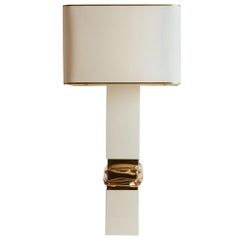 1970
s French Pair of Jacques Moniquet for Chéret White Lacquer Table Lamps 1970
s French Pair of Jacques Moniquet for Chéret White Lacquer Table Lamps