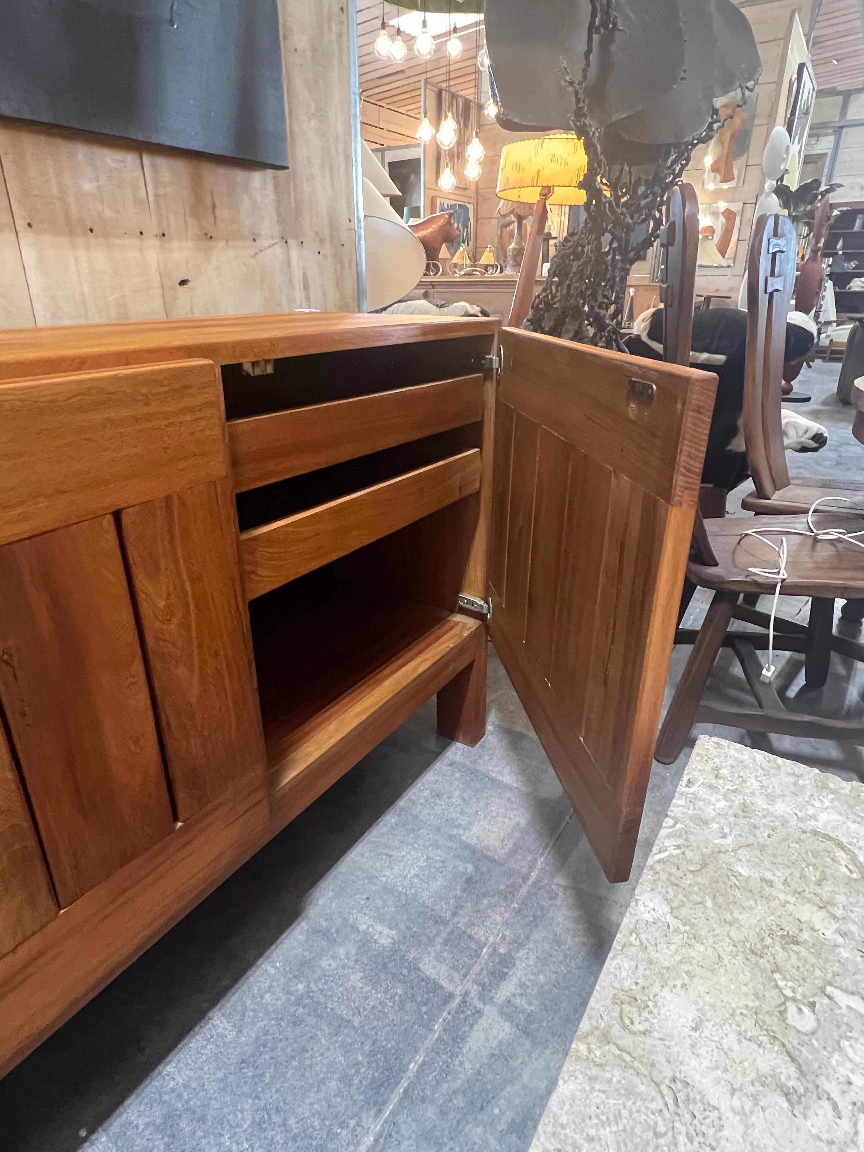 1970’s French Pine Sideboard by Maison Regain 1