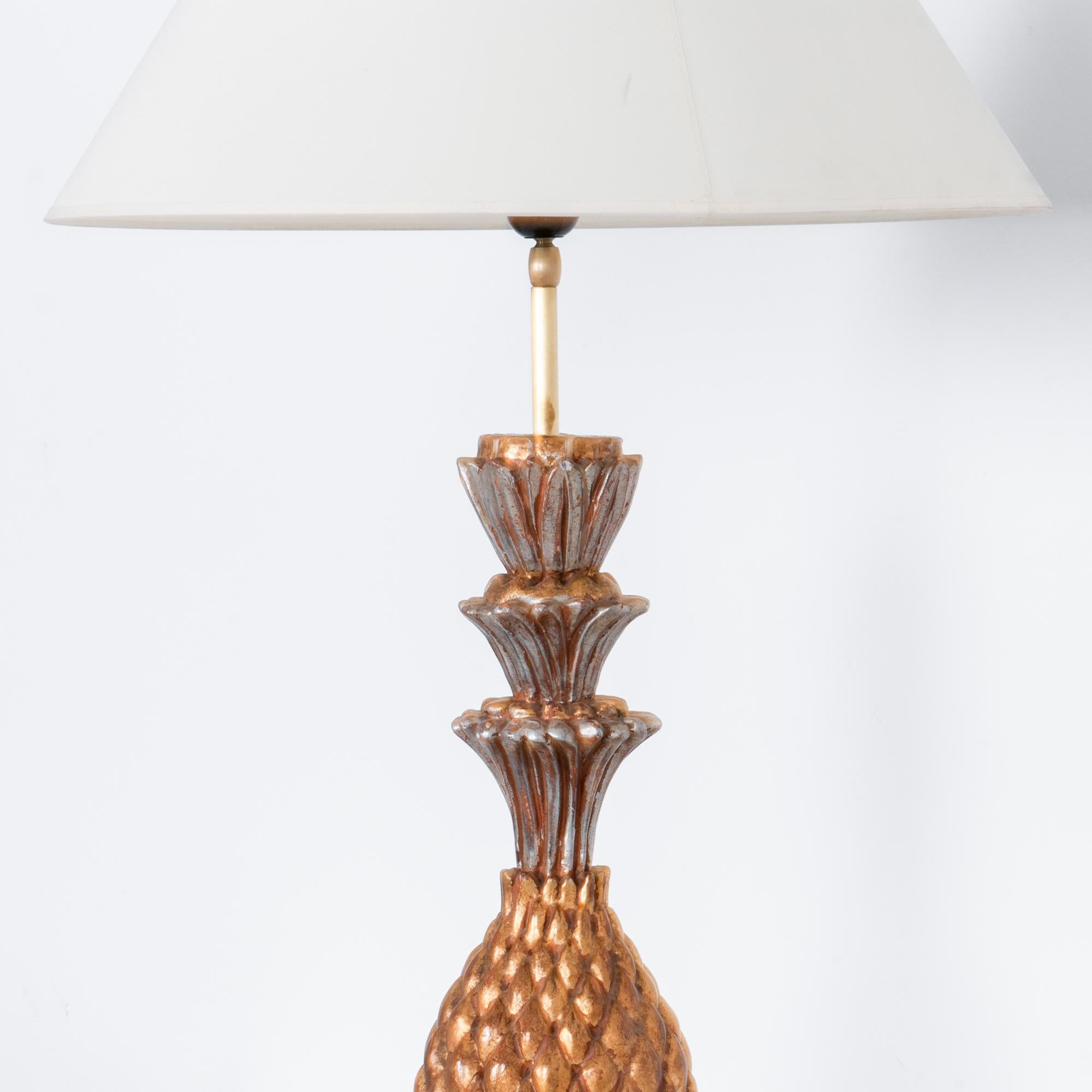 1970s French Pineapple Lamp In Good Condition For Sale In High Point, NC