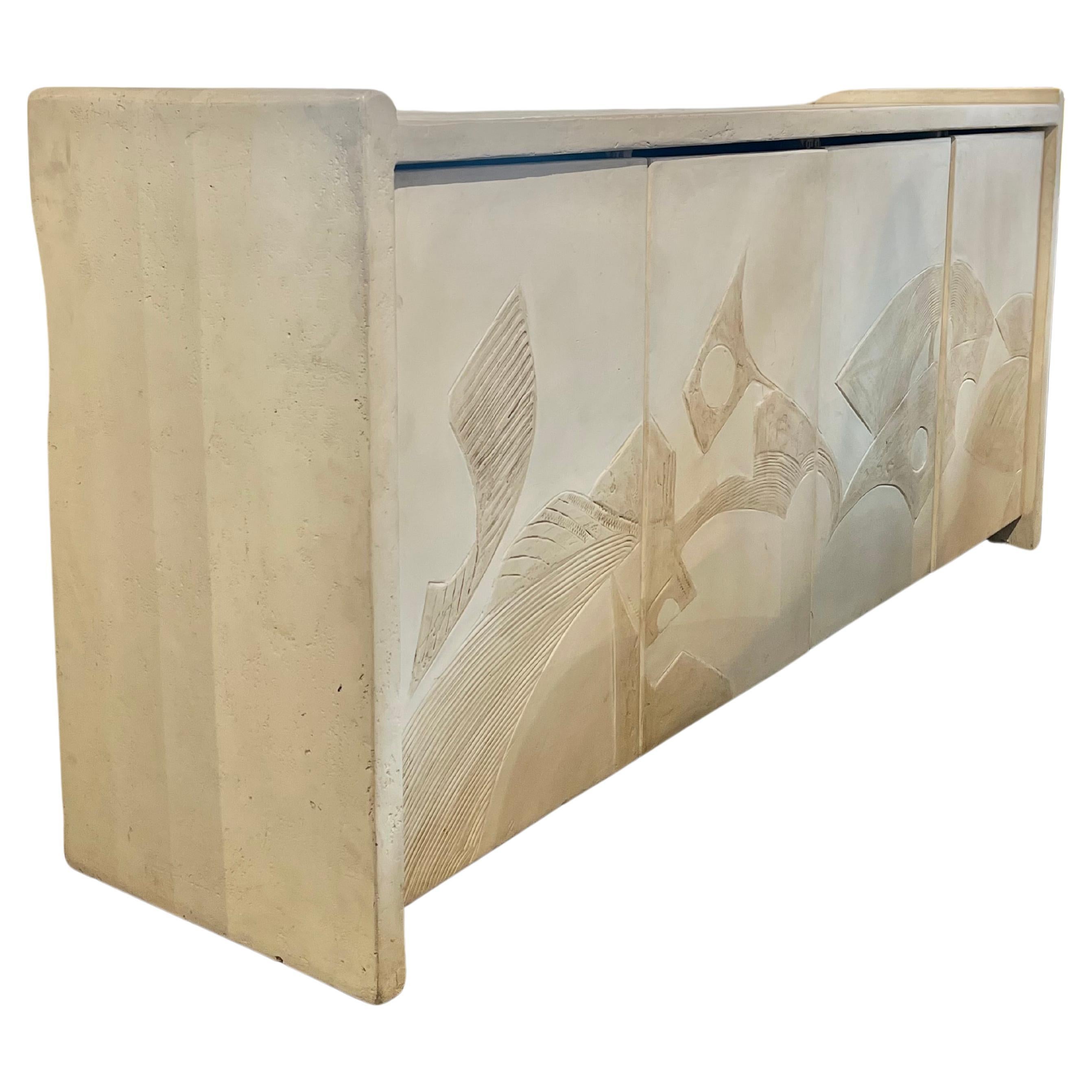 Credenza francese in gesso degli anni '70