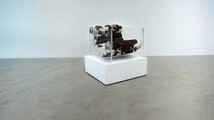 1970's French plexi glass lounge chair