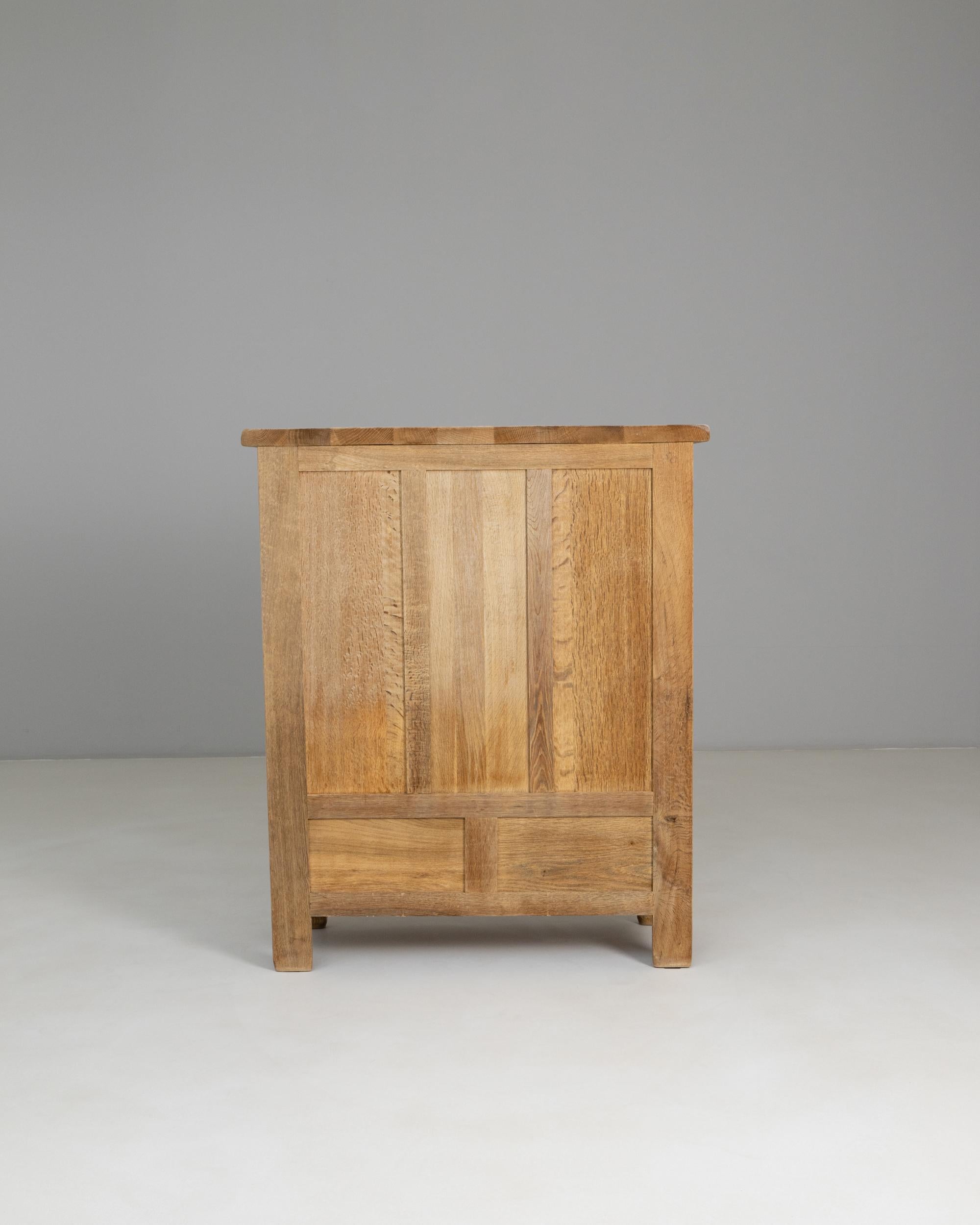 1970s French Primitive Oak Buffet With Iron Hardware For Sale 10