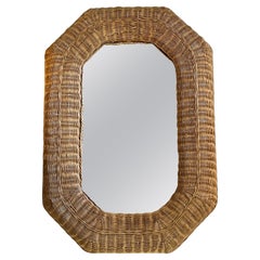 1970’s French Rattan Mirror