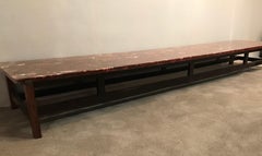 1970s French Rosewood and Resin Coffee Table