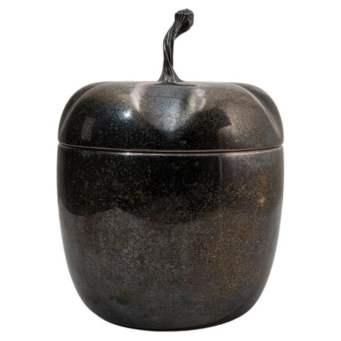 1970s French Silver Plated Apple Ice Bucket For Sale