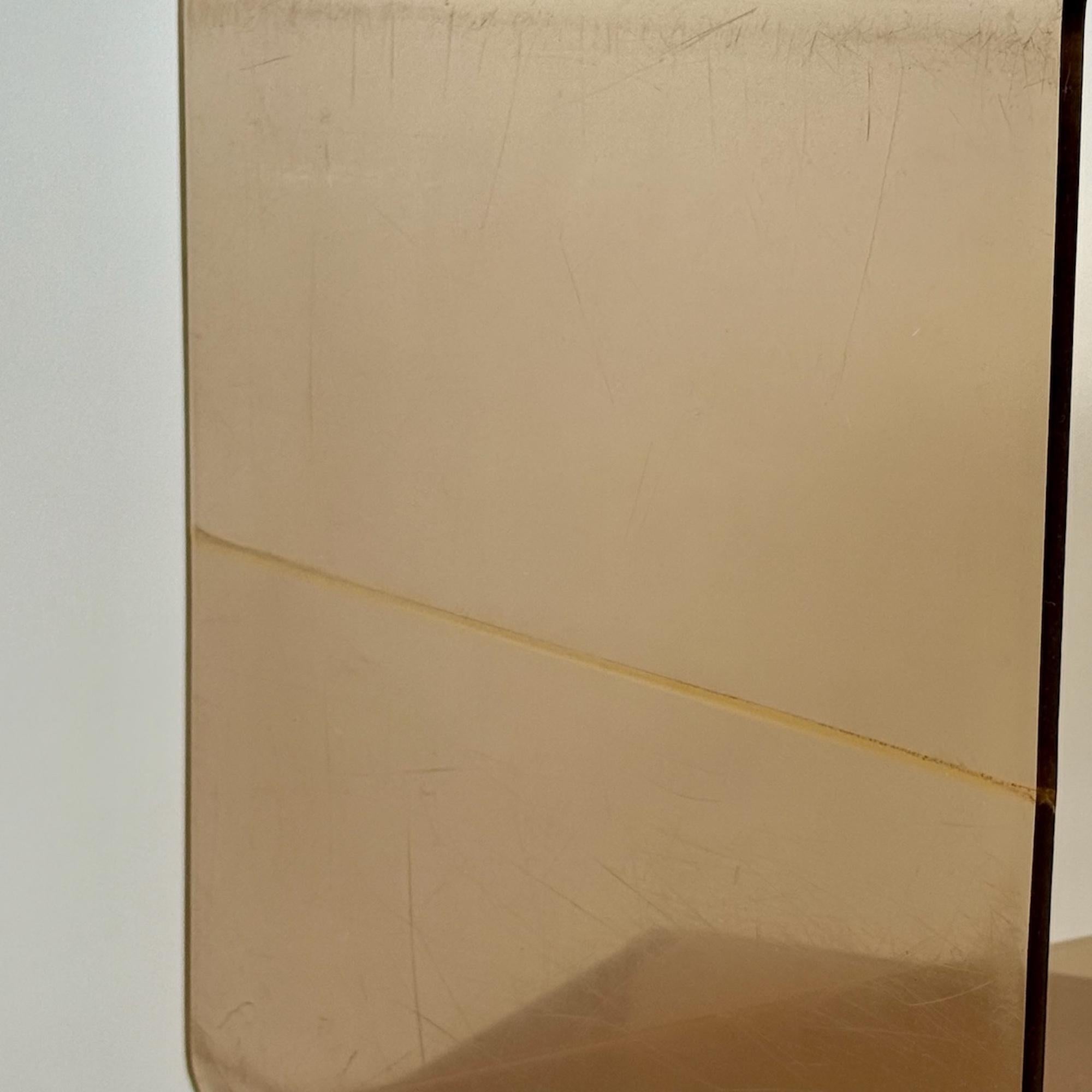 Piantane francesi anni '70 in plexiglass fumé Design/One 6