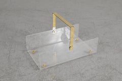 Portariviste francese in lucite in stile "Space Age" degli anni '70, di David Lange