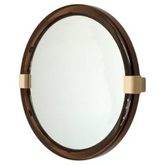 1970s French Space Age Molded Plastic Pivoting Wall Mirror