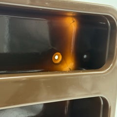 Estantes de Pared de Plastra de la Era Espacial Francesa de los Años 70, Plástico Marrón, Prisunic