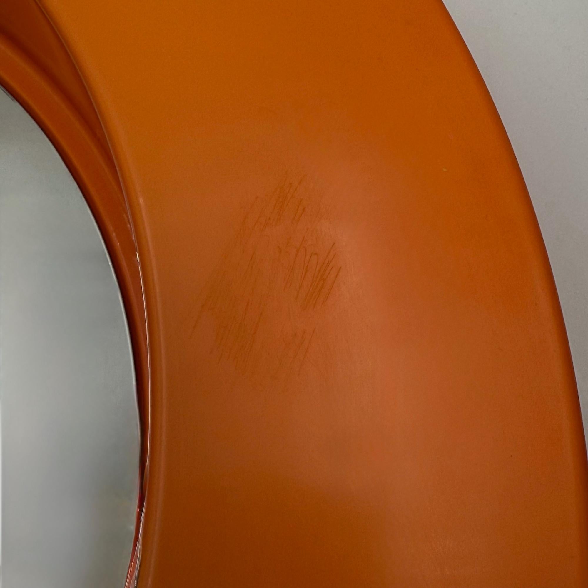 1970er Französischer Space Age Wandspiegel mit Ablagen von Vitrac Design, Orange im Zustand „Relativ gut“ im Angebot in San Benedetto Del Tronto, IT