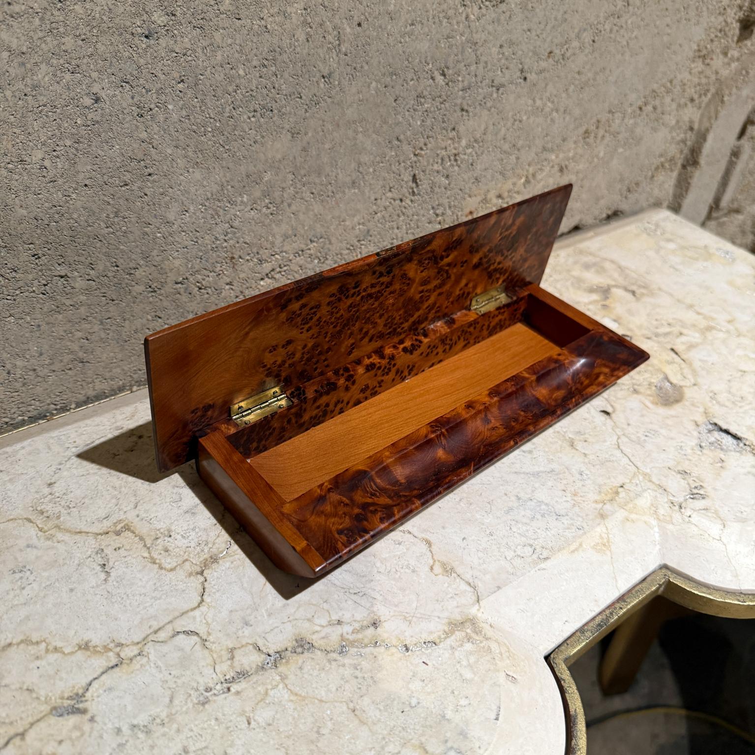 Late 20th Century 1970s French Thuya Burlwood Pencil Storage Box