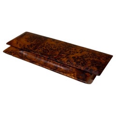 1970s French Thuya Burlwood Pencil Storage Box
