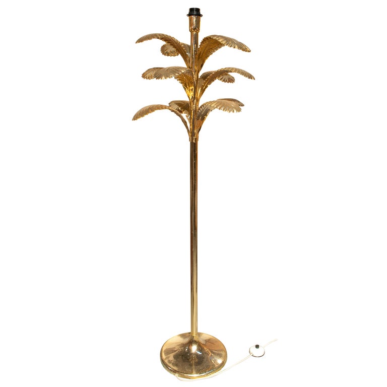 French Tree-Shaped Brass Standing Lamp, 1970s