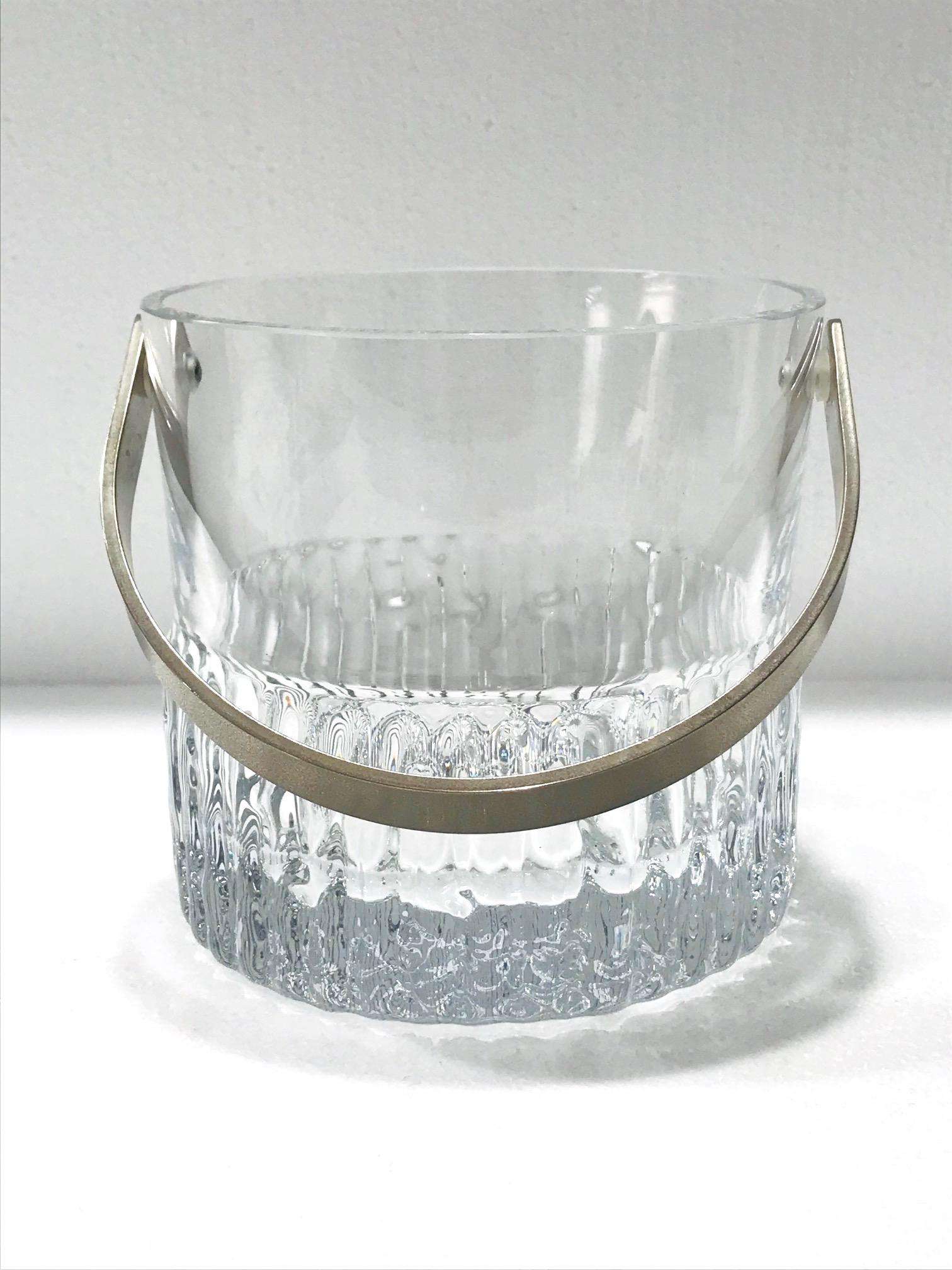 vintage glass ice bucket