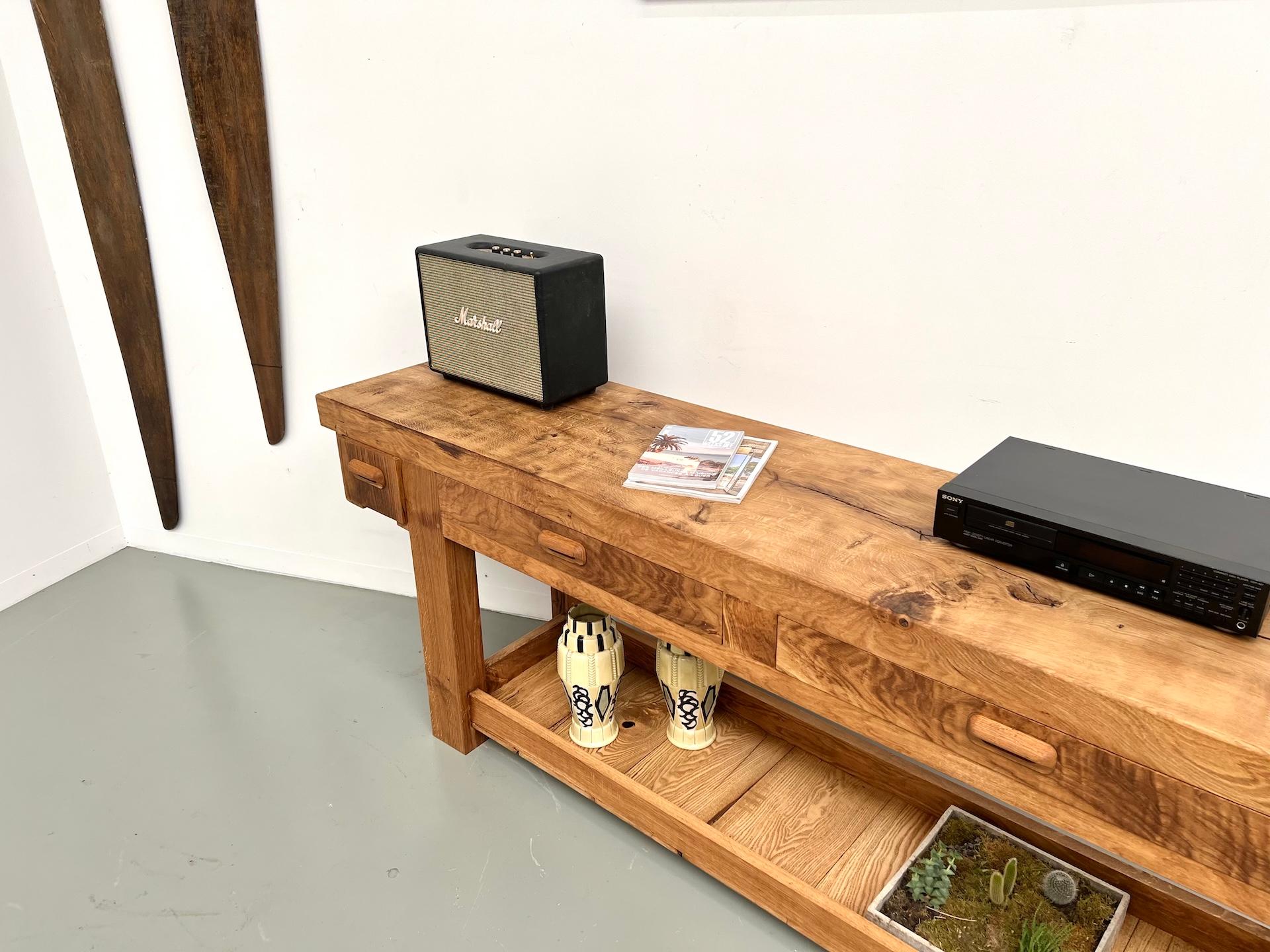 1970s french workbench, reimagined as a striking console im Angebot 11