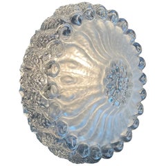 Lampada da parete o da soffitto a bolle di vetro smerigliato a fiori degli anni '70, Germania