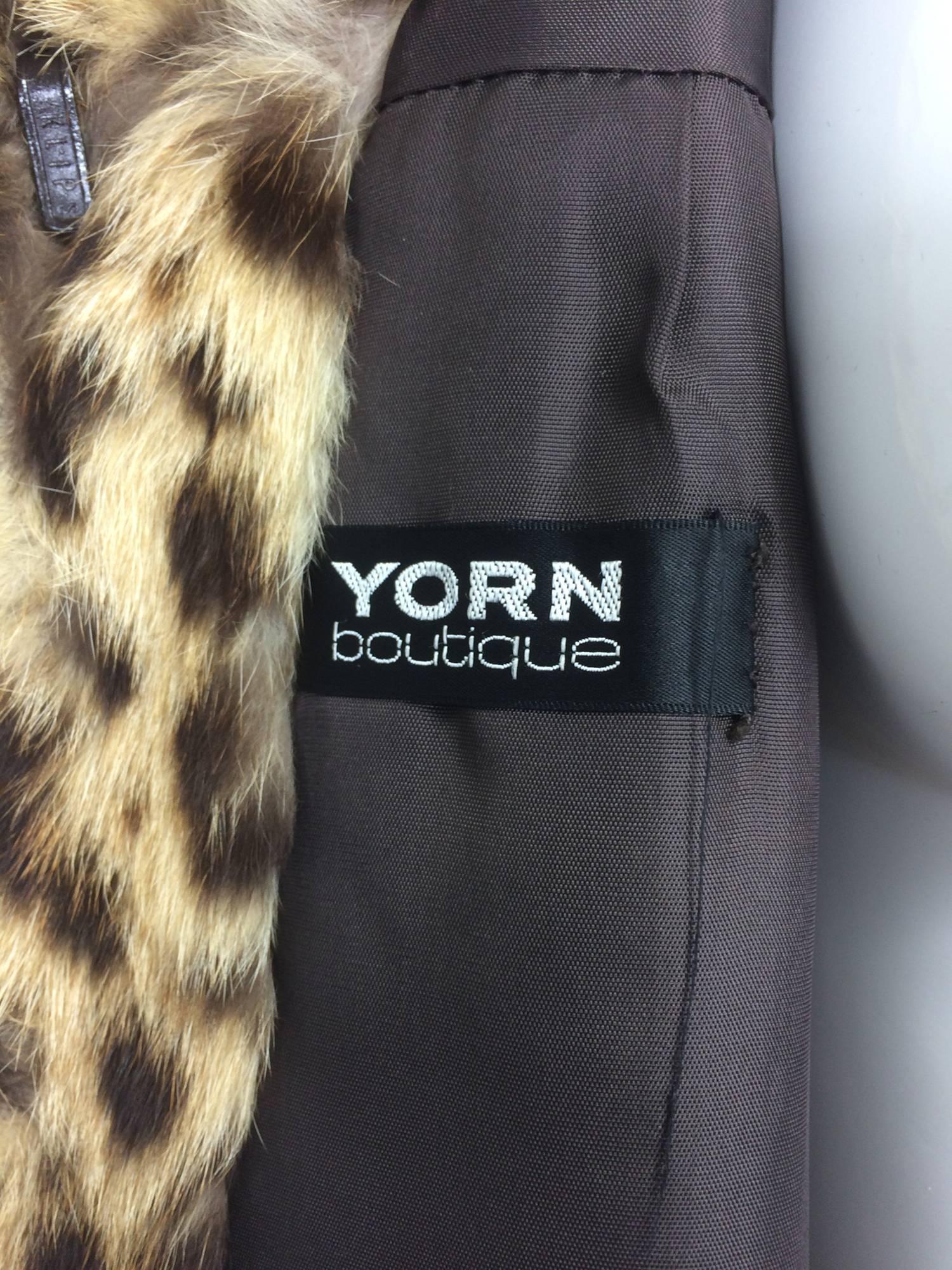 1970s Full Length Spotted Fur Coat Yorn Boutique Germany For Sale 1
