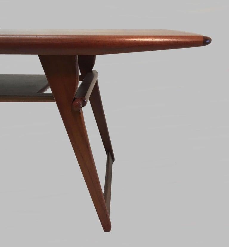 Fin du 20e siècle Table basse de bureau danoise Andreas Hansen entièrement restaurée par Arrebo Mobler, années 1970 en vente