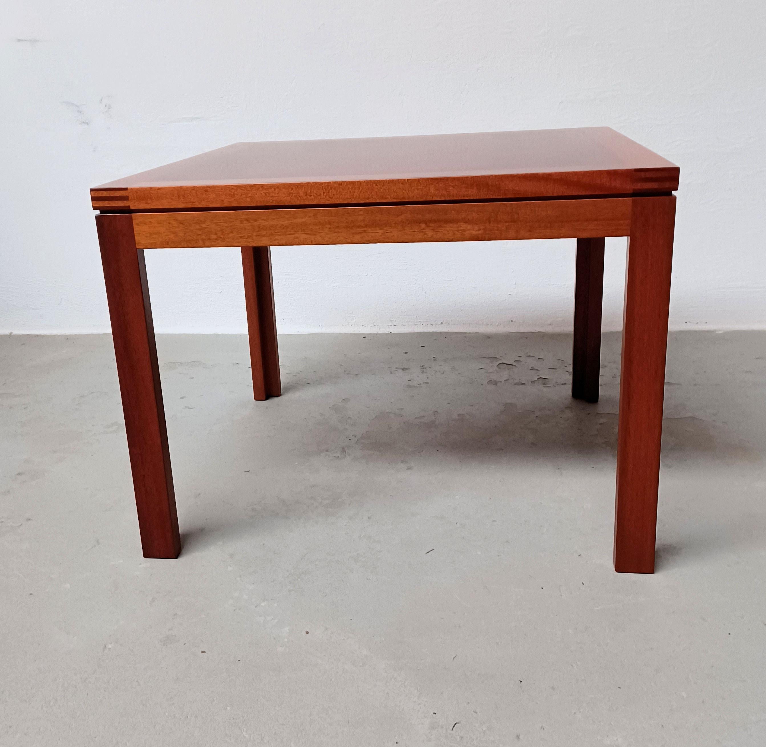 Scandinavian Modern 1970s Fully Restored Danish Mahogany Side Table For Sale