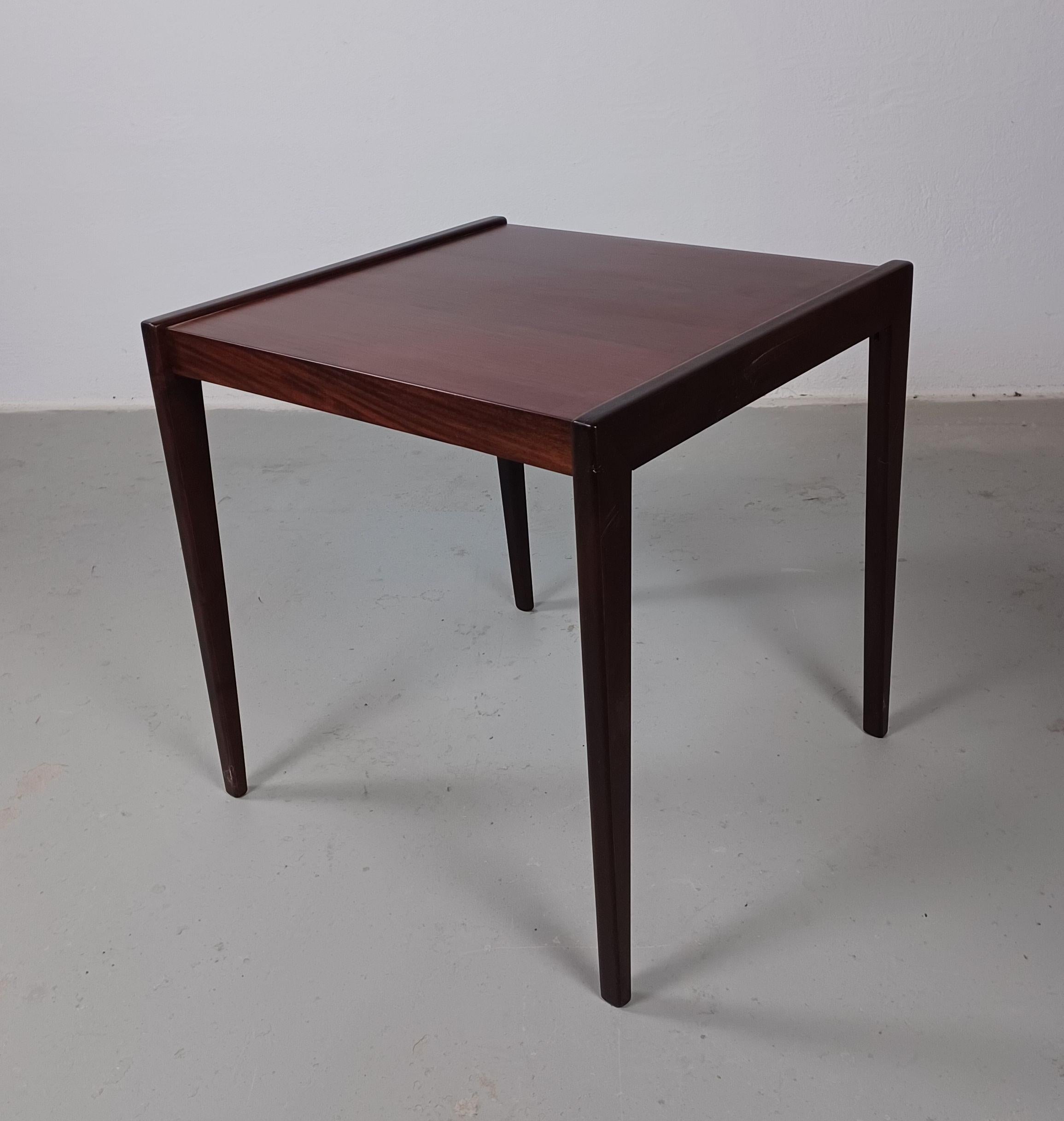 Mid-20th Century 1970s Fully Restored Danish Rosewood Side Table  For Sale