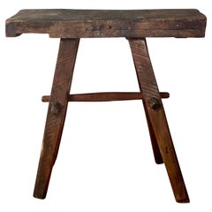 Used 1970s Furniture Craftsman Studio Narrow Oak Work Bench Console Table
