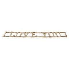 Vintage 1970s Fürst "I Love You" Chain Bracelet in 18kt Yellow Gold