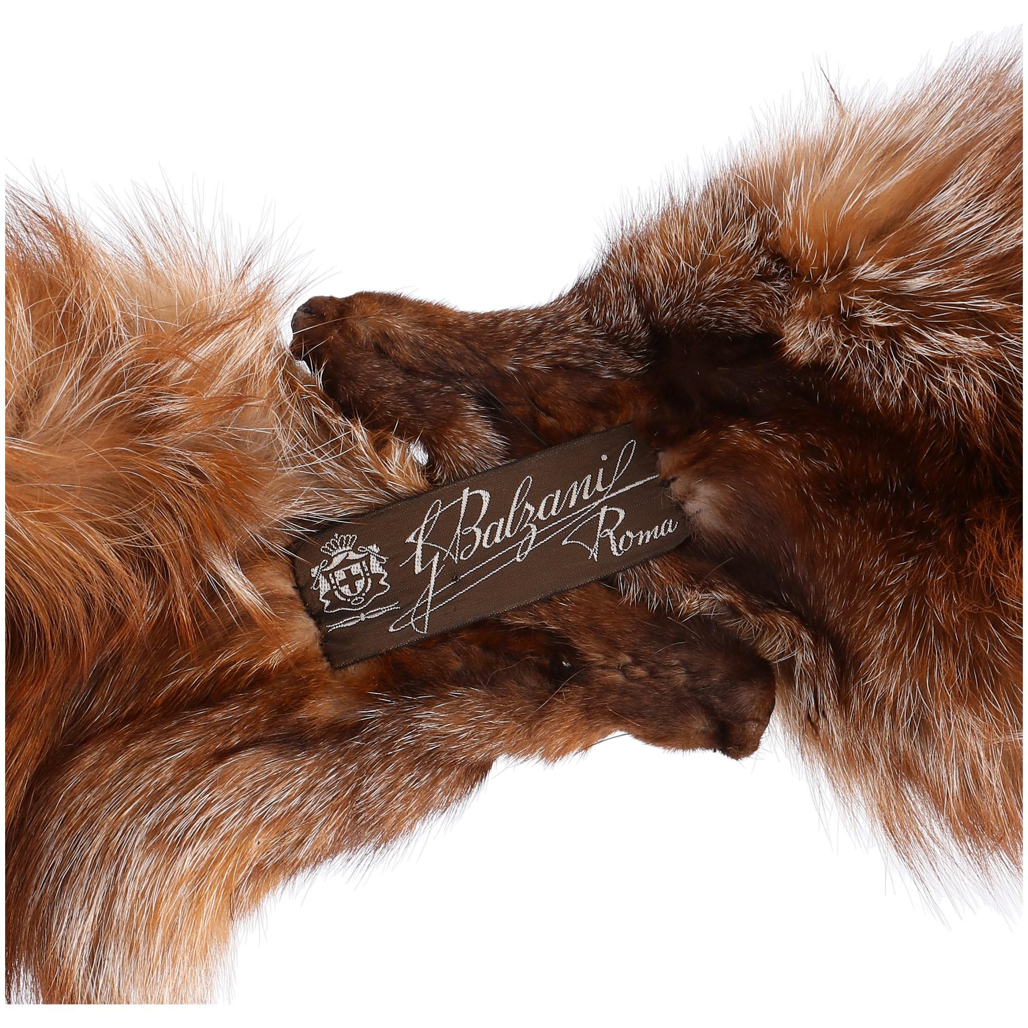 fox fur scarf with head