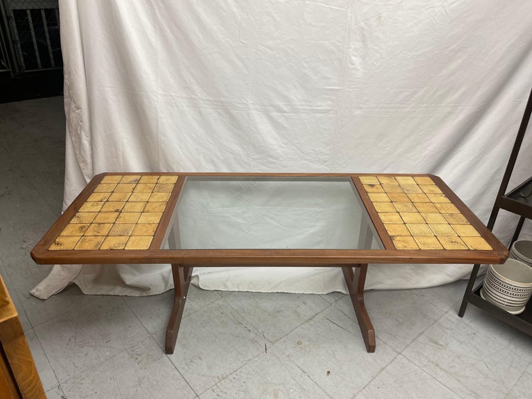 1970s G Plan Teak MidCentury Modern Teak Coffee Table with Tiles and