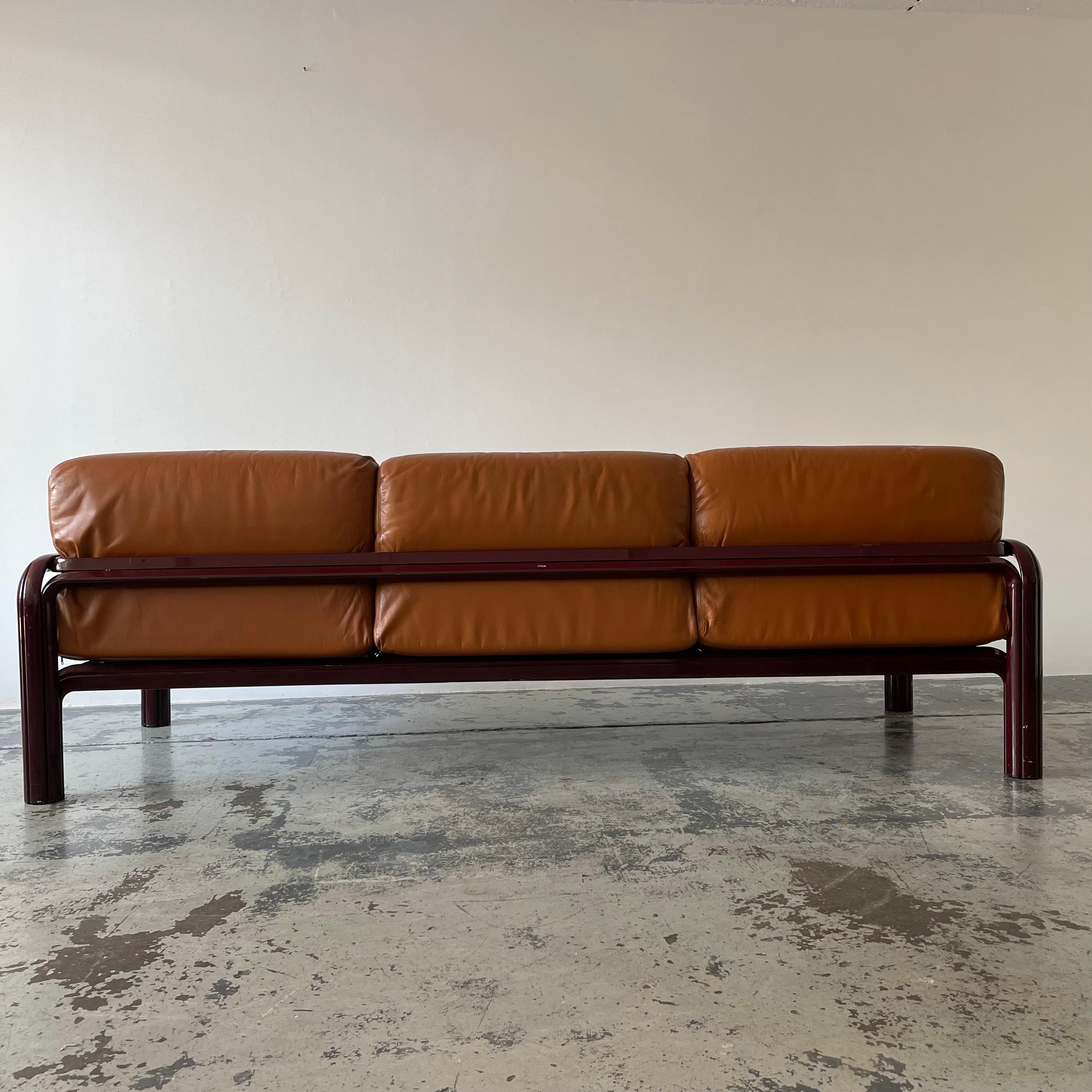 Steel 1970s Gae Aulenti 3 Seaters Sofa For Sale