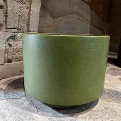1970s Gainey Art Pottery Modern Ceramics Green Planter Calif