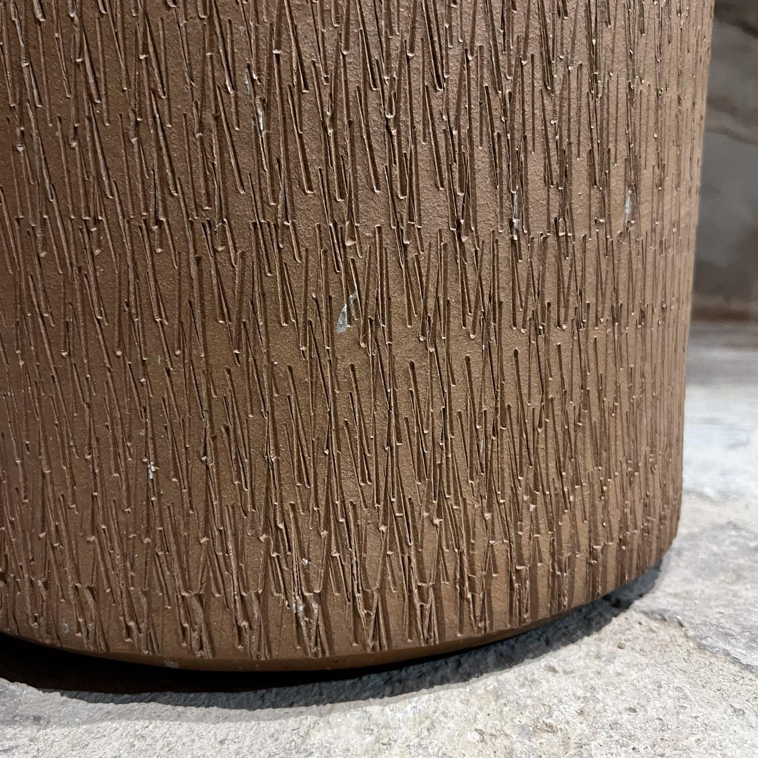Late 20th Century 1970s Gainey Art Pottery Modern Textured Earth Planter La Verne, Calif