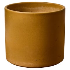 Vintage 1970s Gainey Mustard Yellow Glazed Ceramic Planter