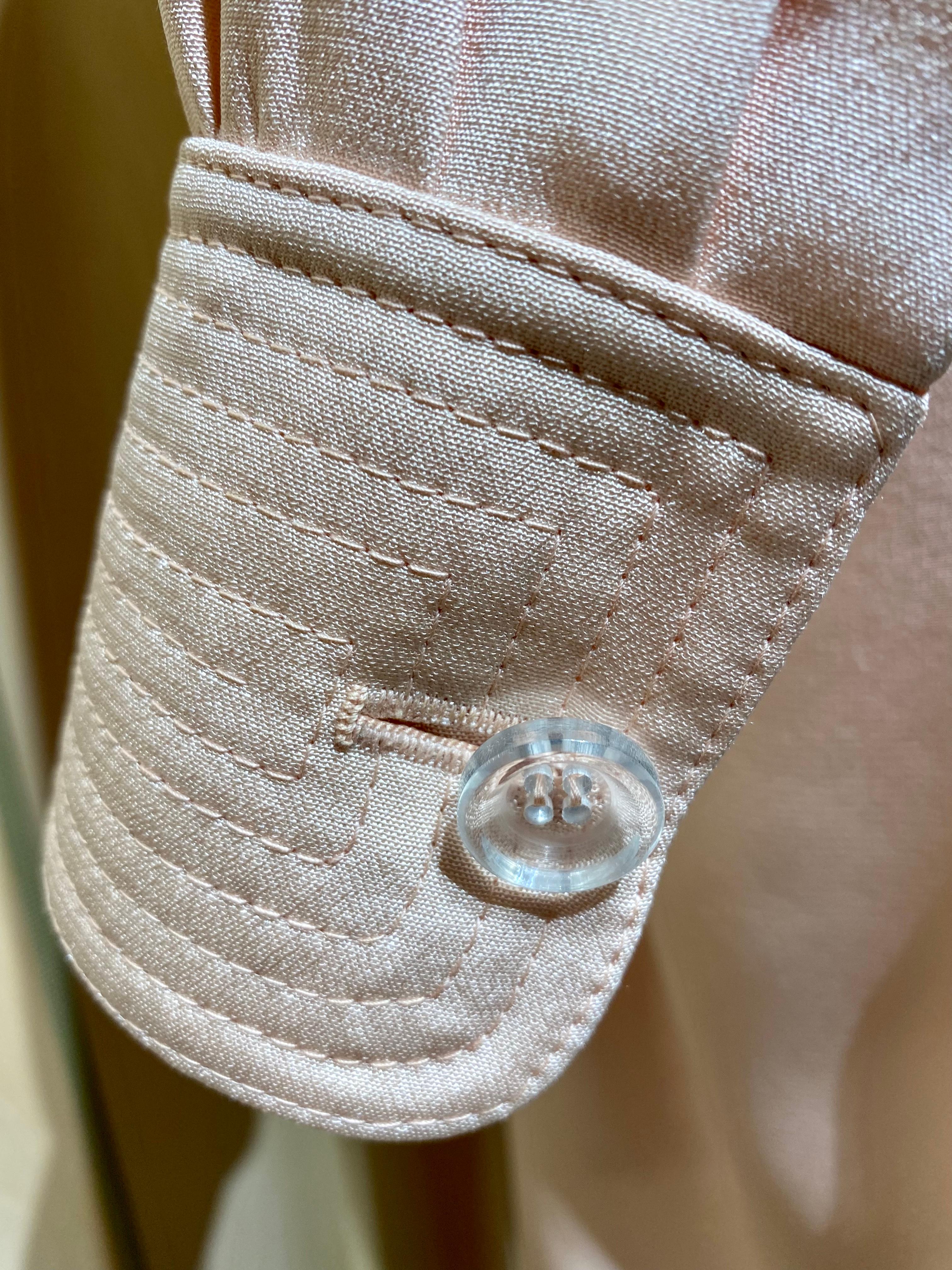 1970s GALANOS Light Pink Silk Jumpsuit For Sale 1