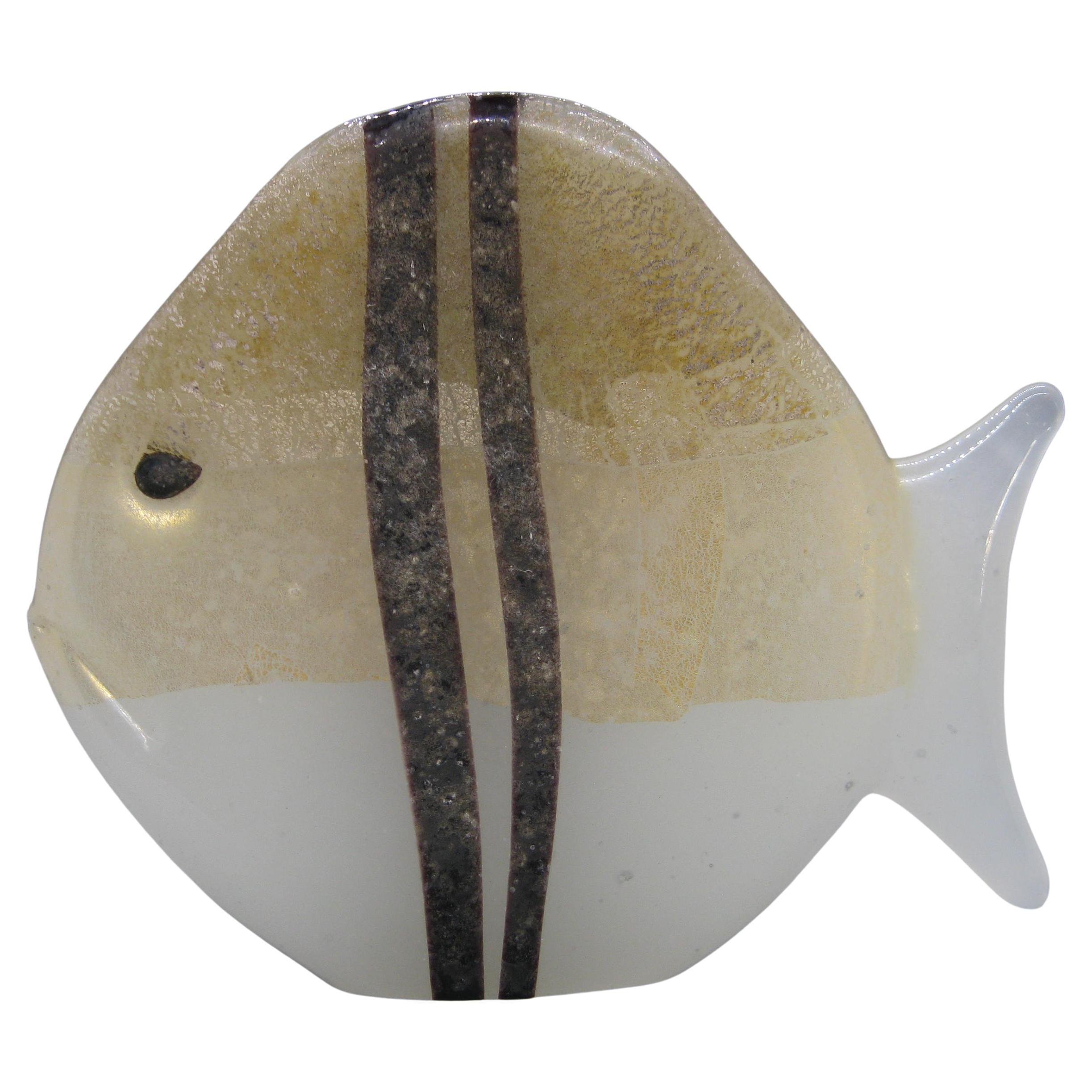 1970's Gambaro & Poggi Scavo Kunstglas Fisch abstrakte Skulptur für Murano Italien im Angebot