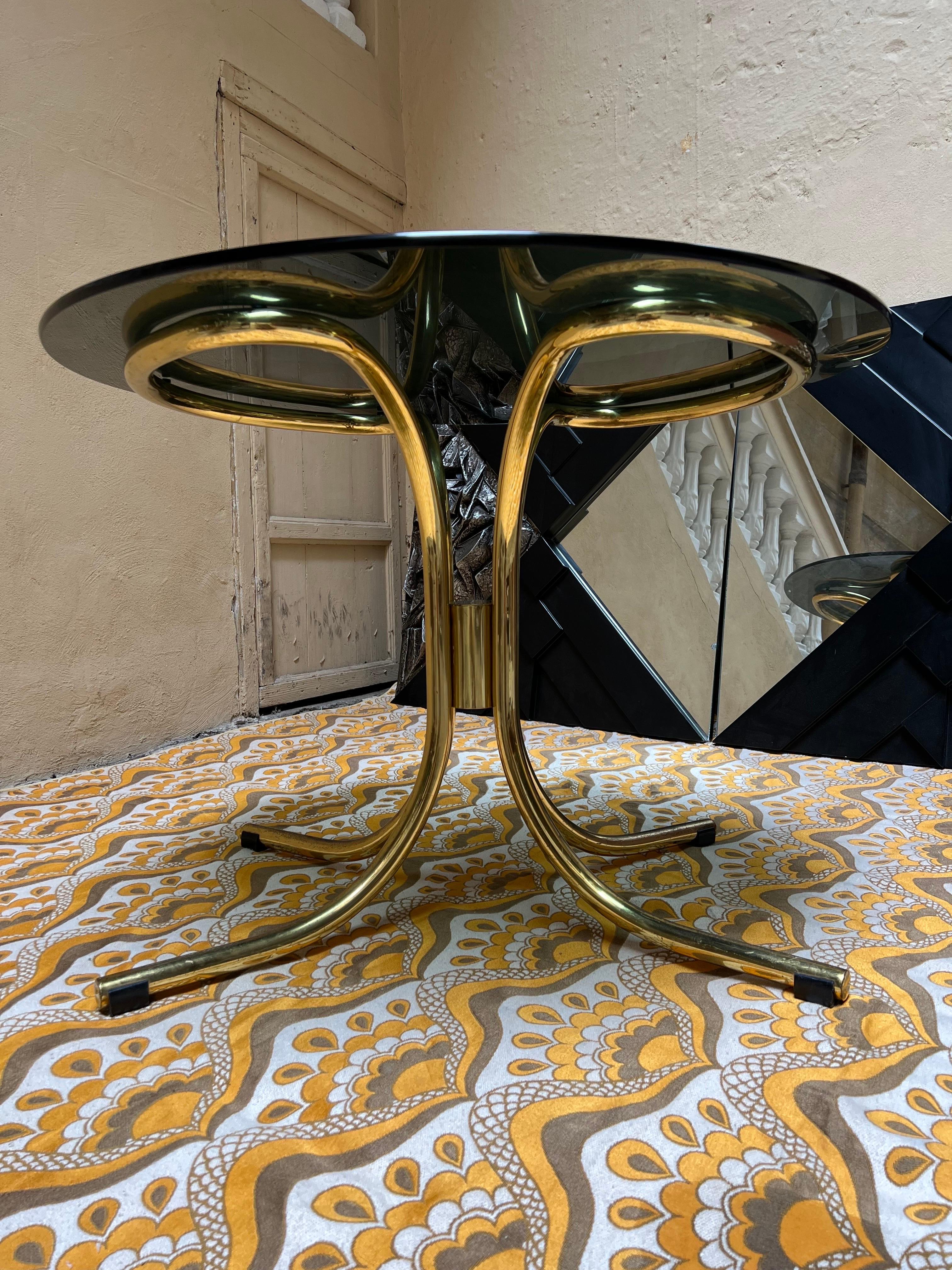 Italian 1970s Gastone Rinaldi for Cidue, Dining Room Table For Sale