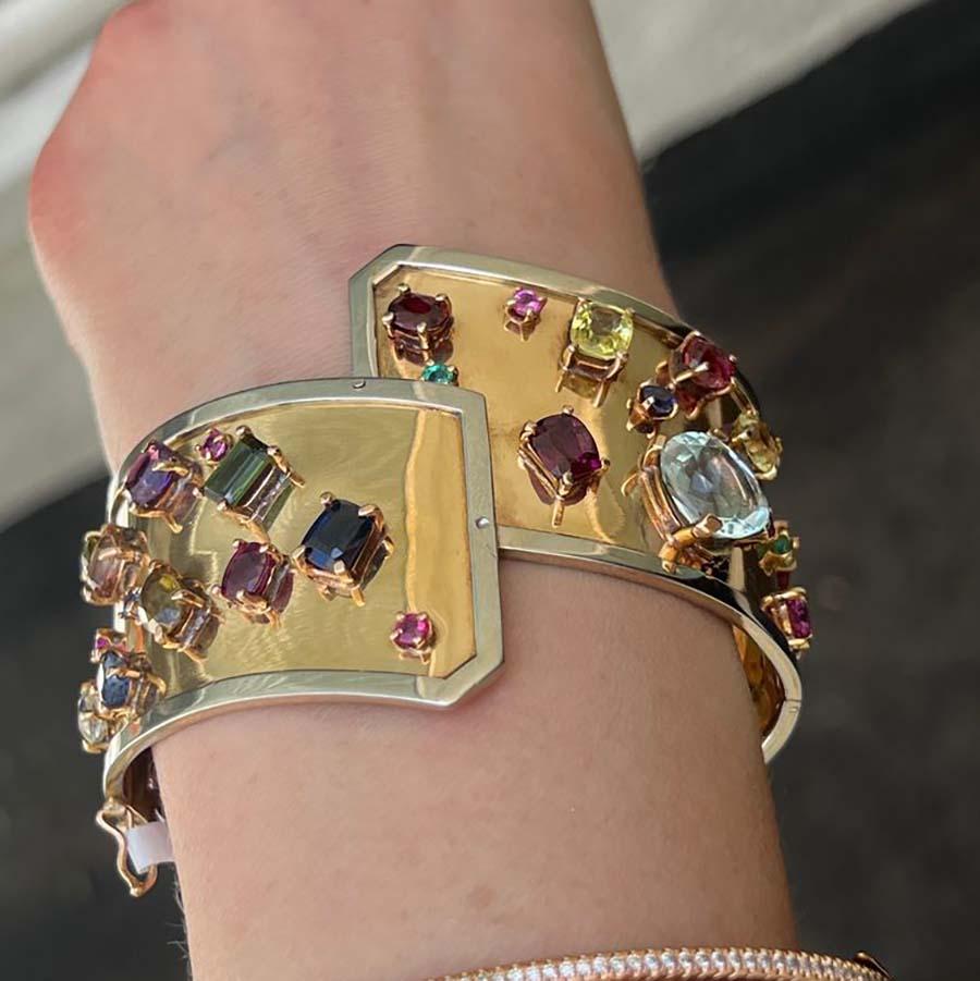 Bracelet en pierres précieuses des années 1970 Pour femmes en vente