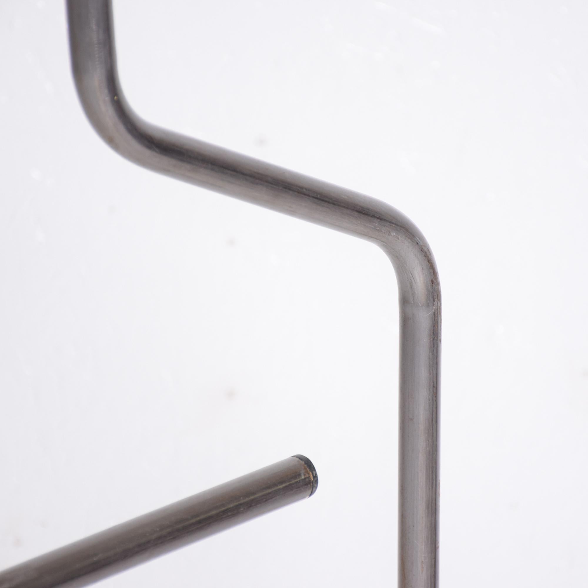 1970s Gentleman's Silver Valet Coat Hanger Stand Sculpted Tubular Metal 1