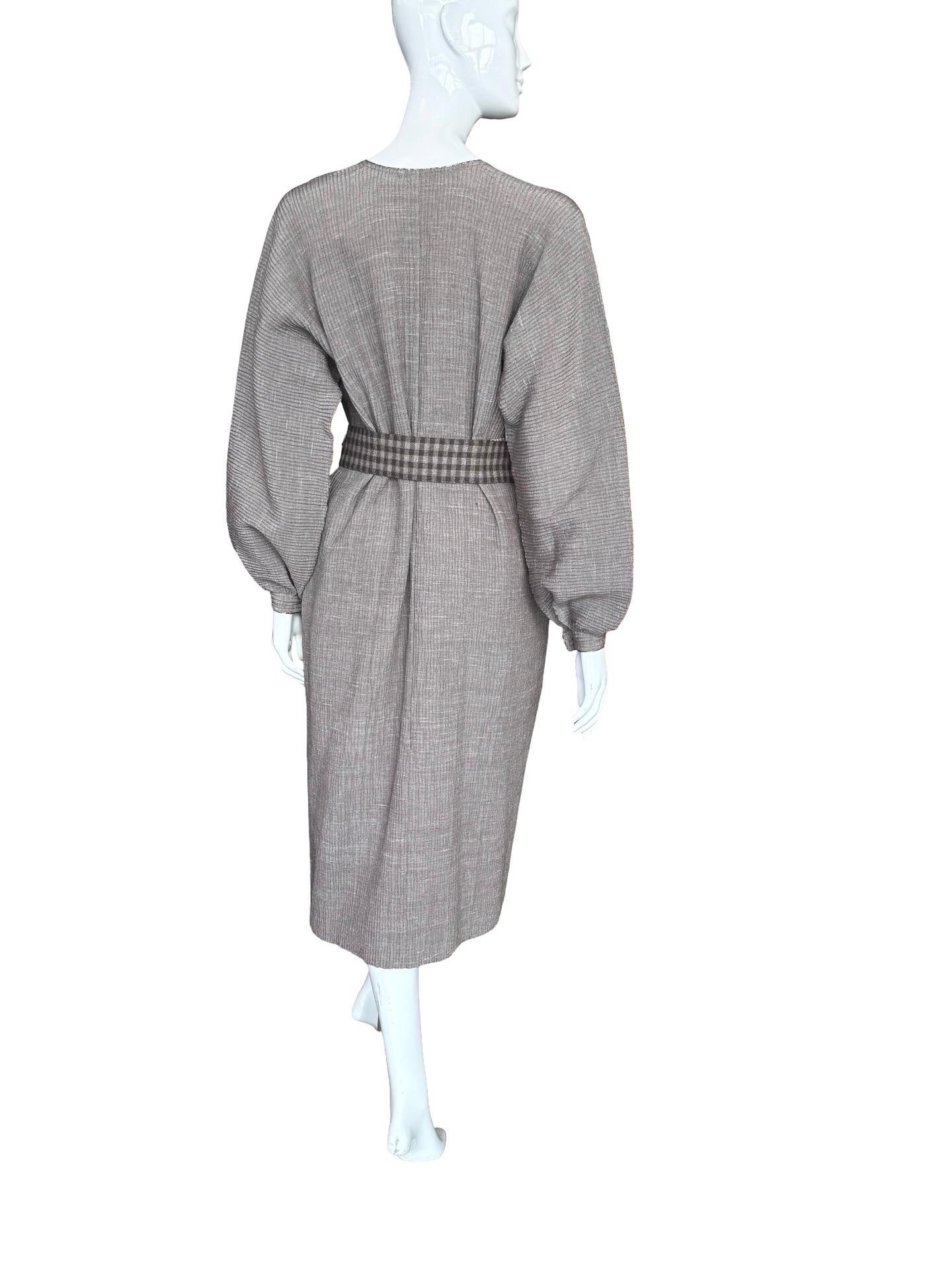 1970s Geoffrey Beene Crinkle Caftan For Sale 5