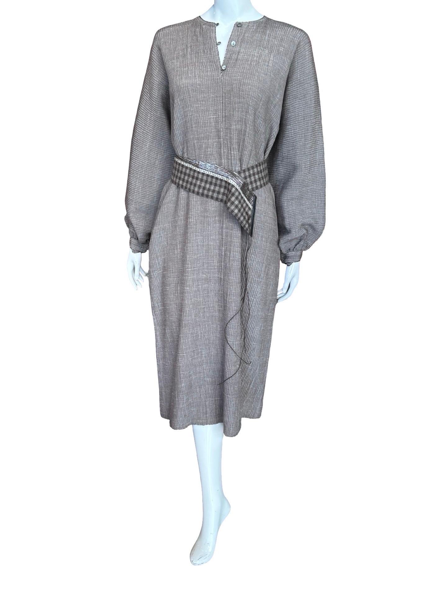 1970s Geoffrey Beene Crinkle Caftan For Sale 6